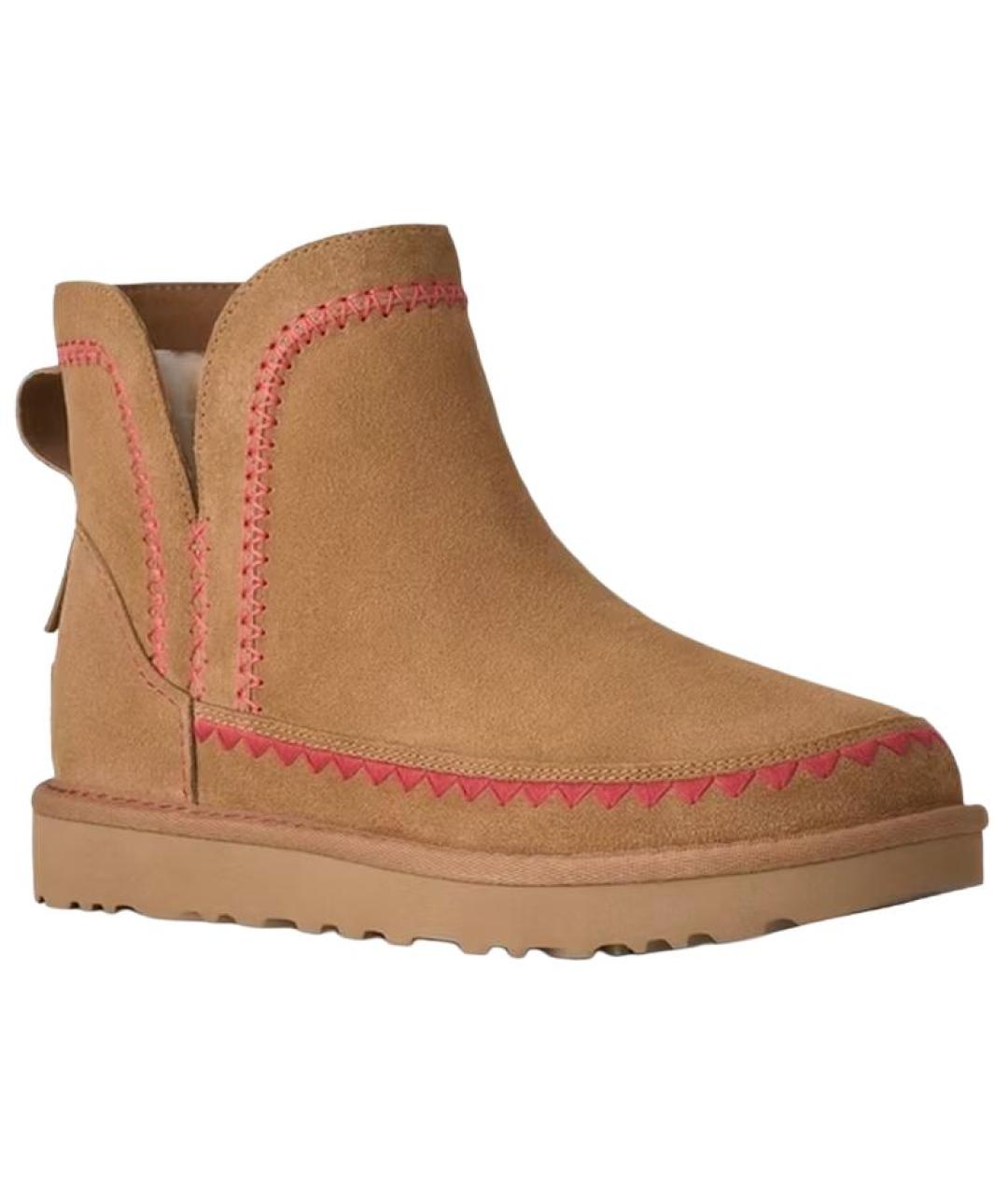 UGG Коричневые замшевые полусапоги, фото 3