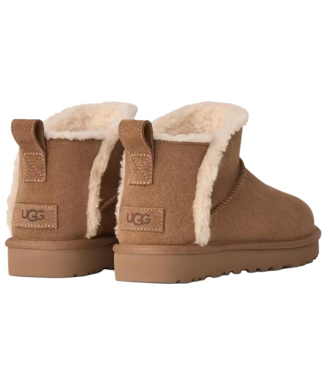 UGG Коричневые замшевые полусапоги, фото 3