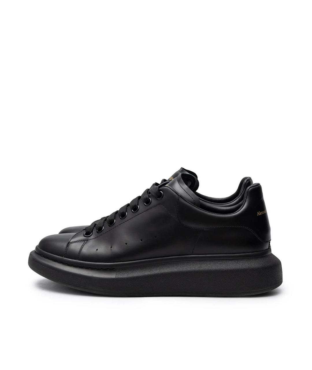 ALEXANDER MCQUEEN Черные кожаные кеды, фото 5