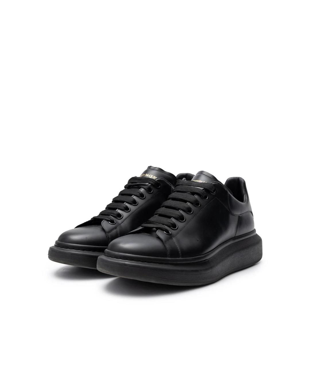 ALEXANDER MCQUEEN Черные кожаные кеды, фото 2