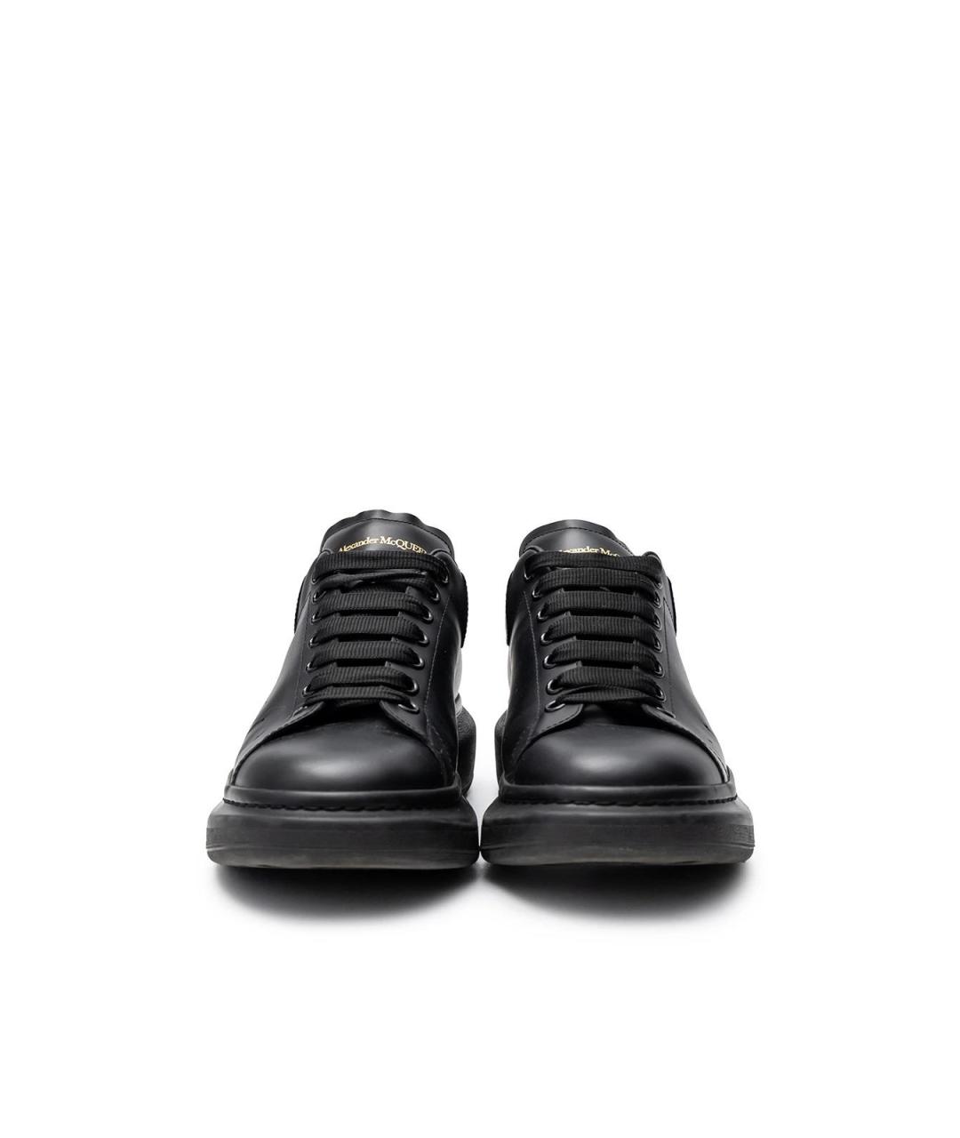 ALEXANDER MCQUEEN Черные кожаные кеды, фото 4