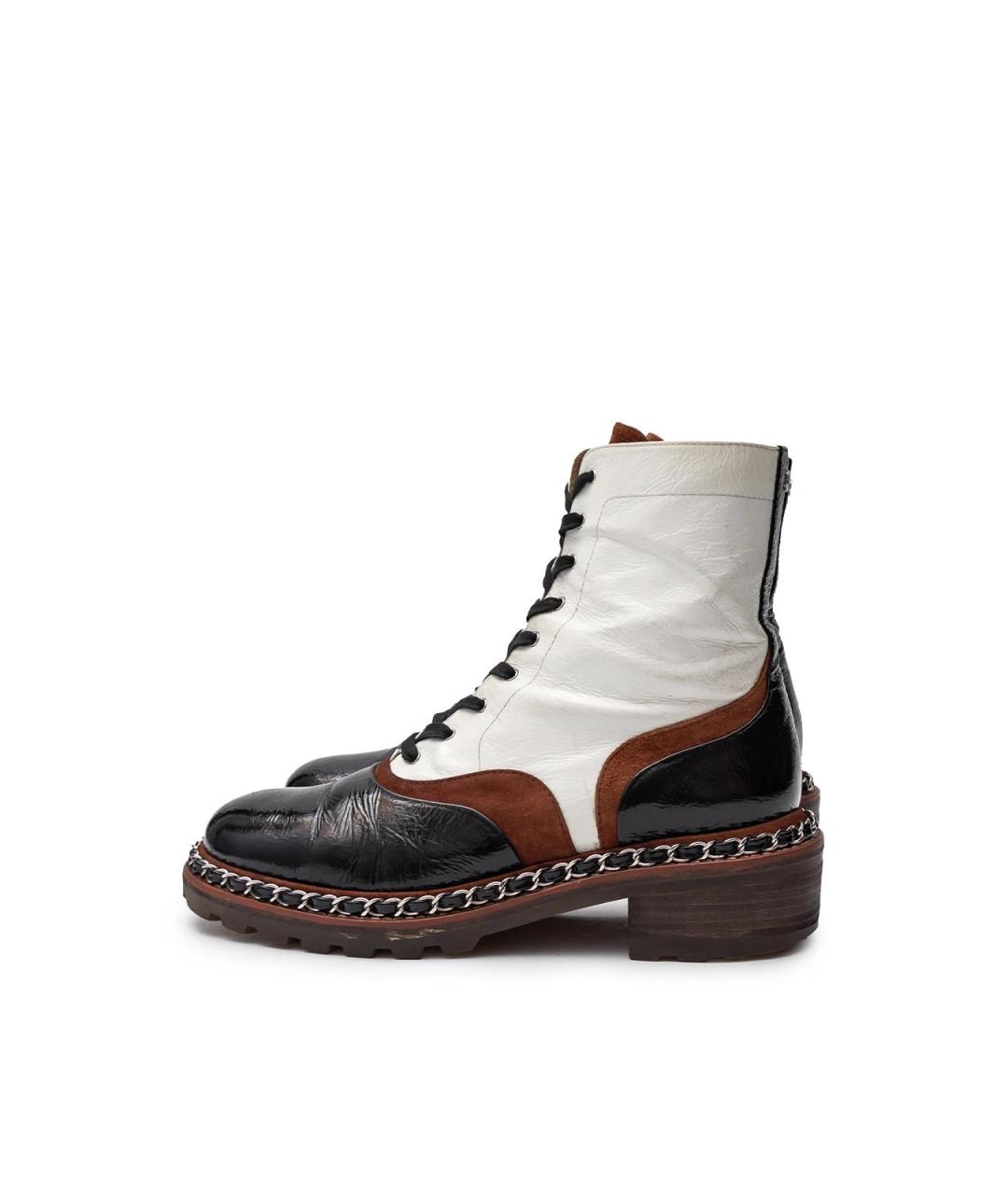 CHANEL Мульти ботинки из лакированной кожи, фото 10
