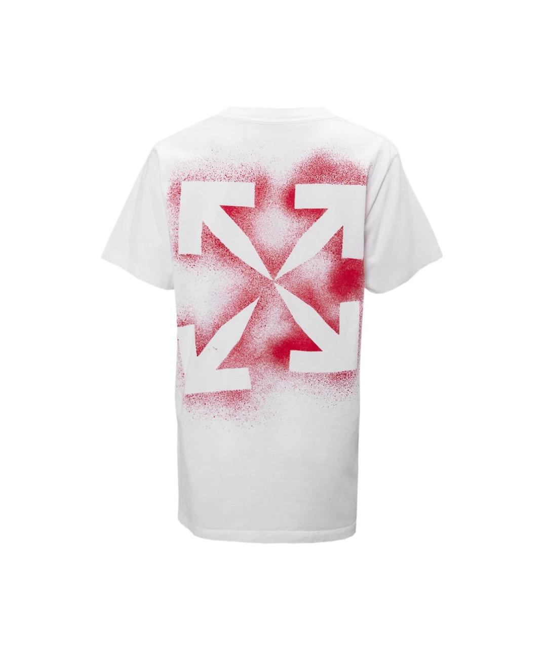 OFF-WHITE Белая хлопковая футболка, фото 2