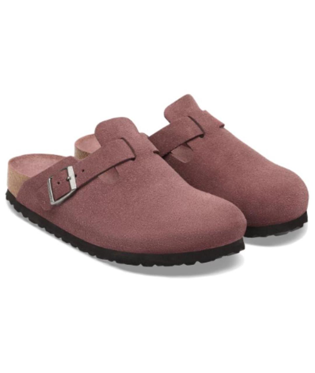 BIRKENSTOCK Розовые замшевые сабо, фото 3