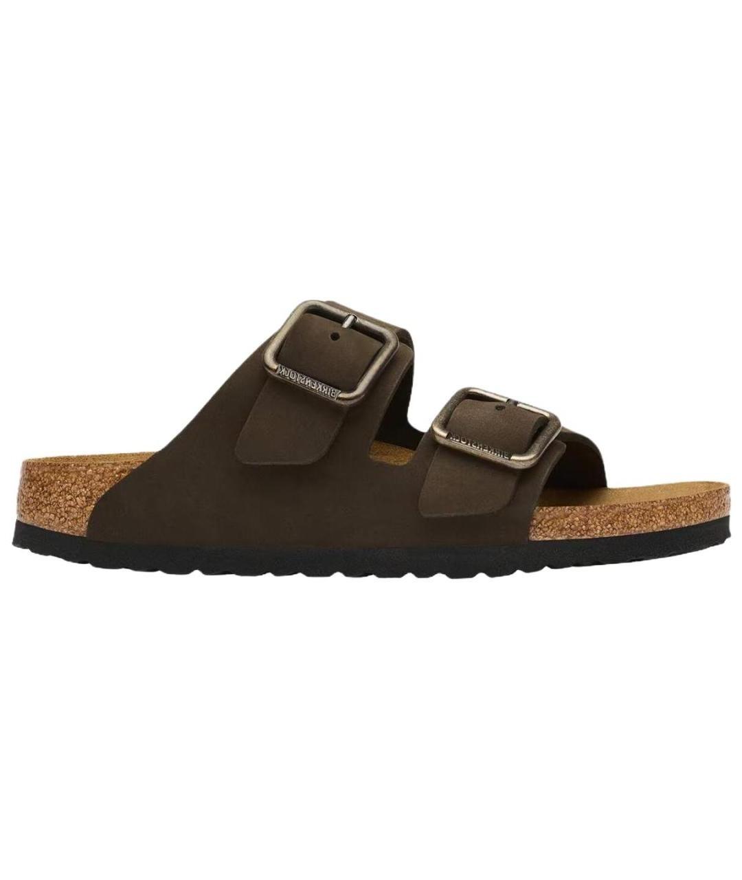 BIRKENSTOCK Коричневые замшевые сандалии, фото 1