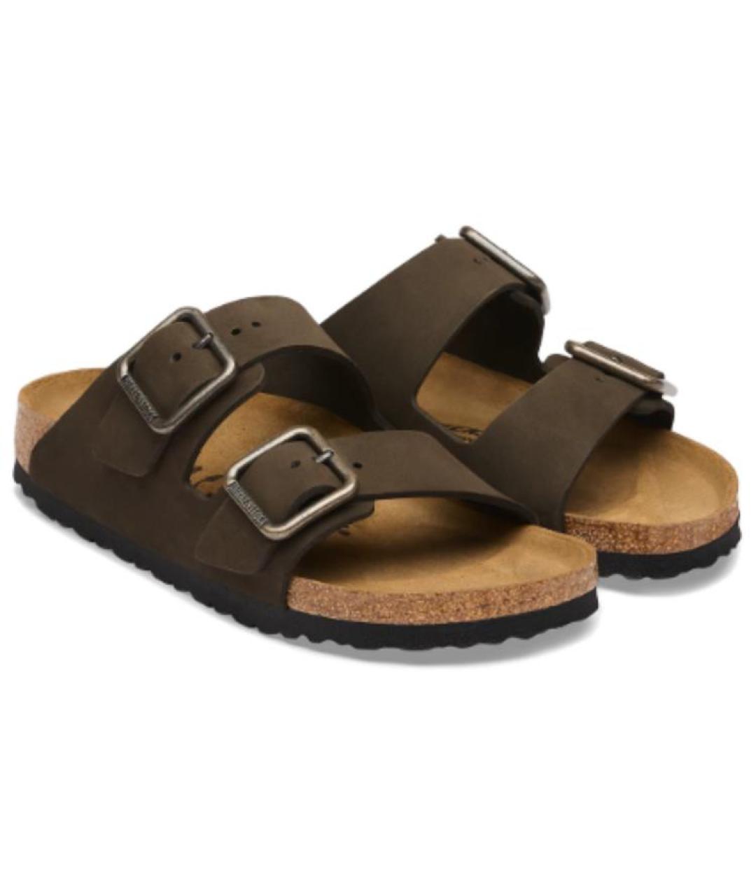 BIRKENSTOCK Коричневые замшевые сандалии, фото 3