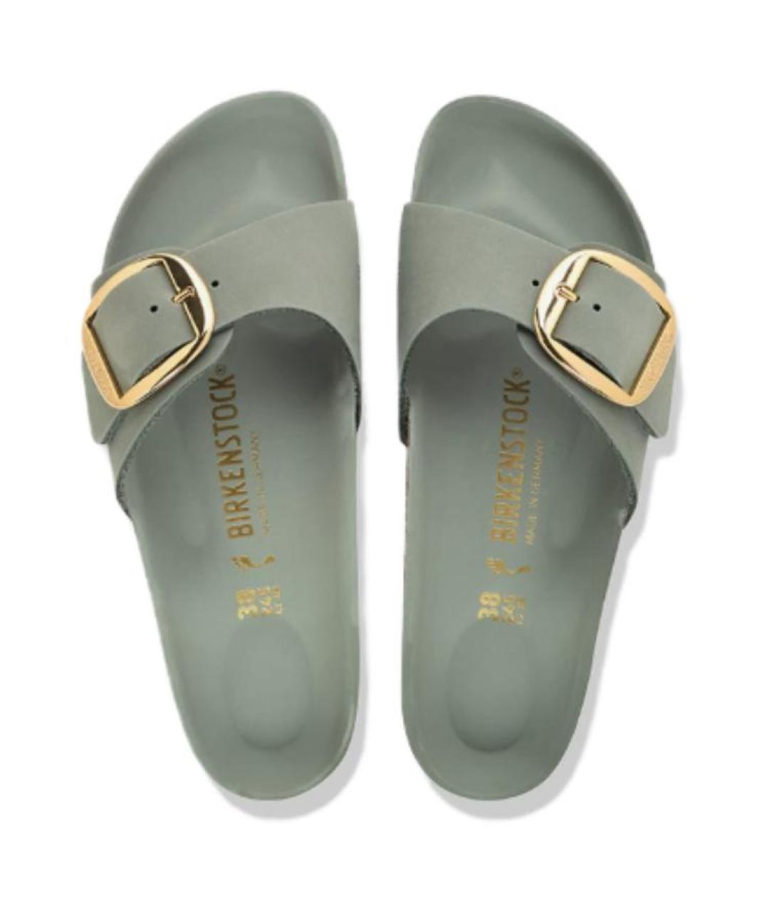 BIRKENSTOCK Зеленые замшевые сандалии, фото 2
