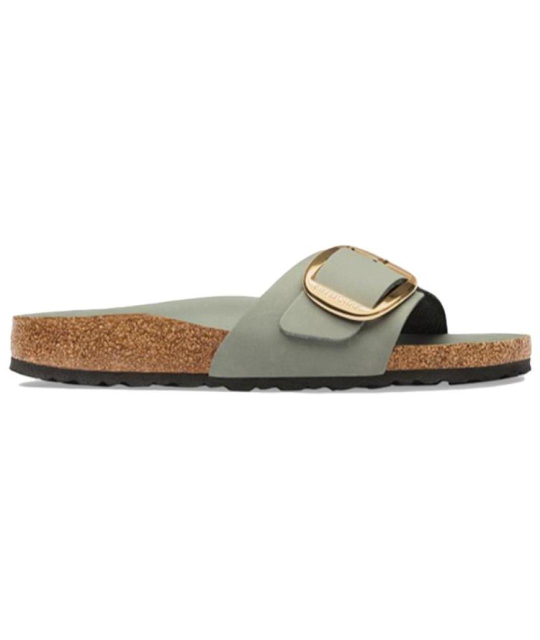 BIRKENSTOCK Зеленые замшевые сандалии, фото 1
