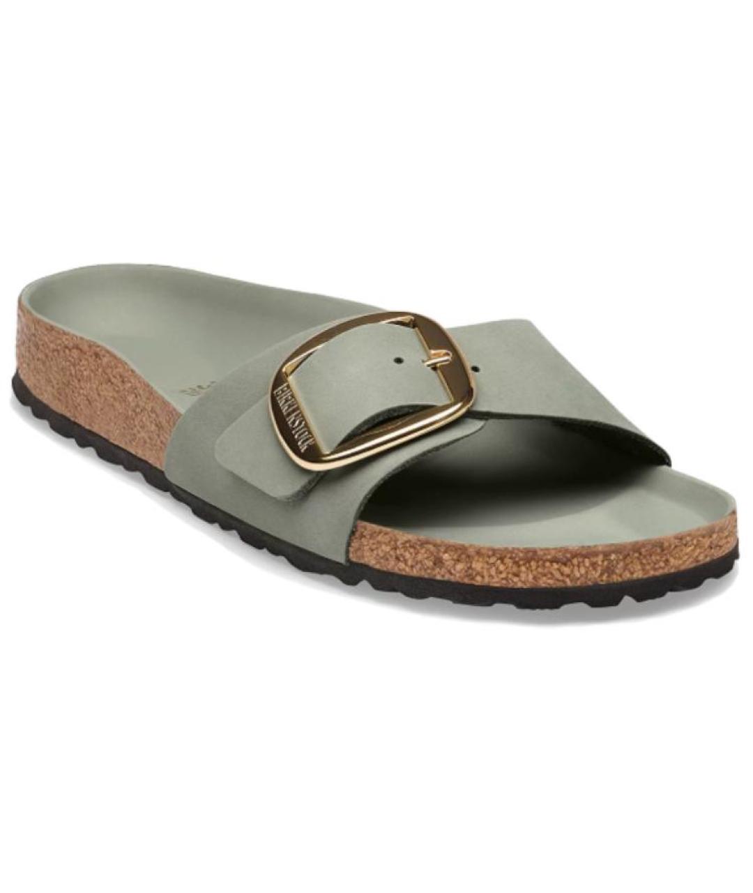 BIRKENSTOCK Зеленые замшевые сандалии, фото 4