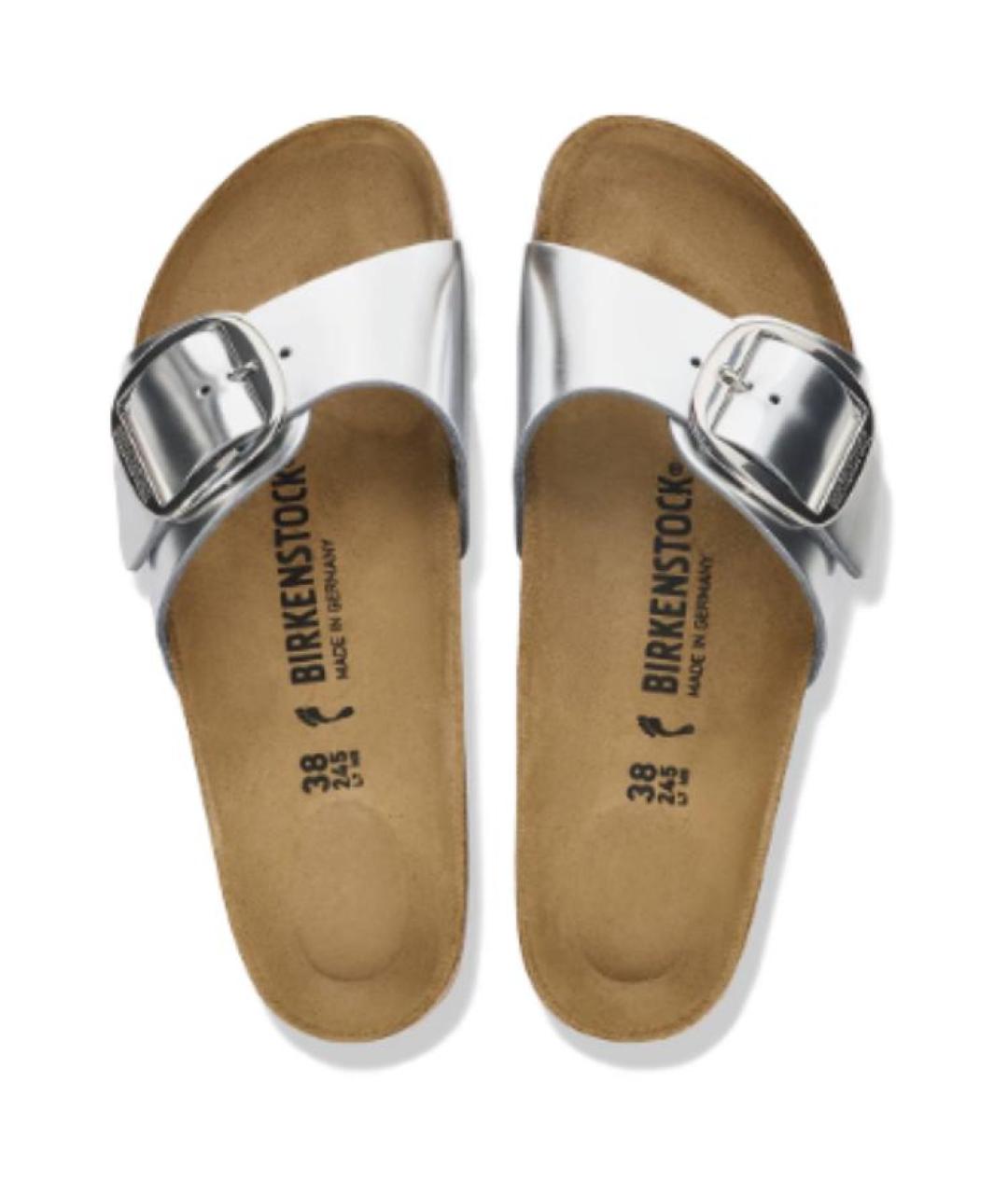 BIRKENSTOCK Серебряные сандалии, фото 2