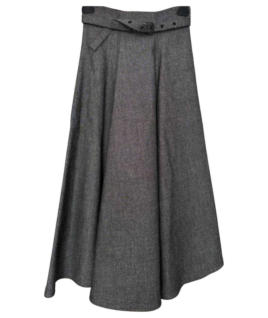 CHRISTIAN DIOR Серая хлопковая юбка макси, фото 1