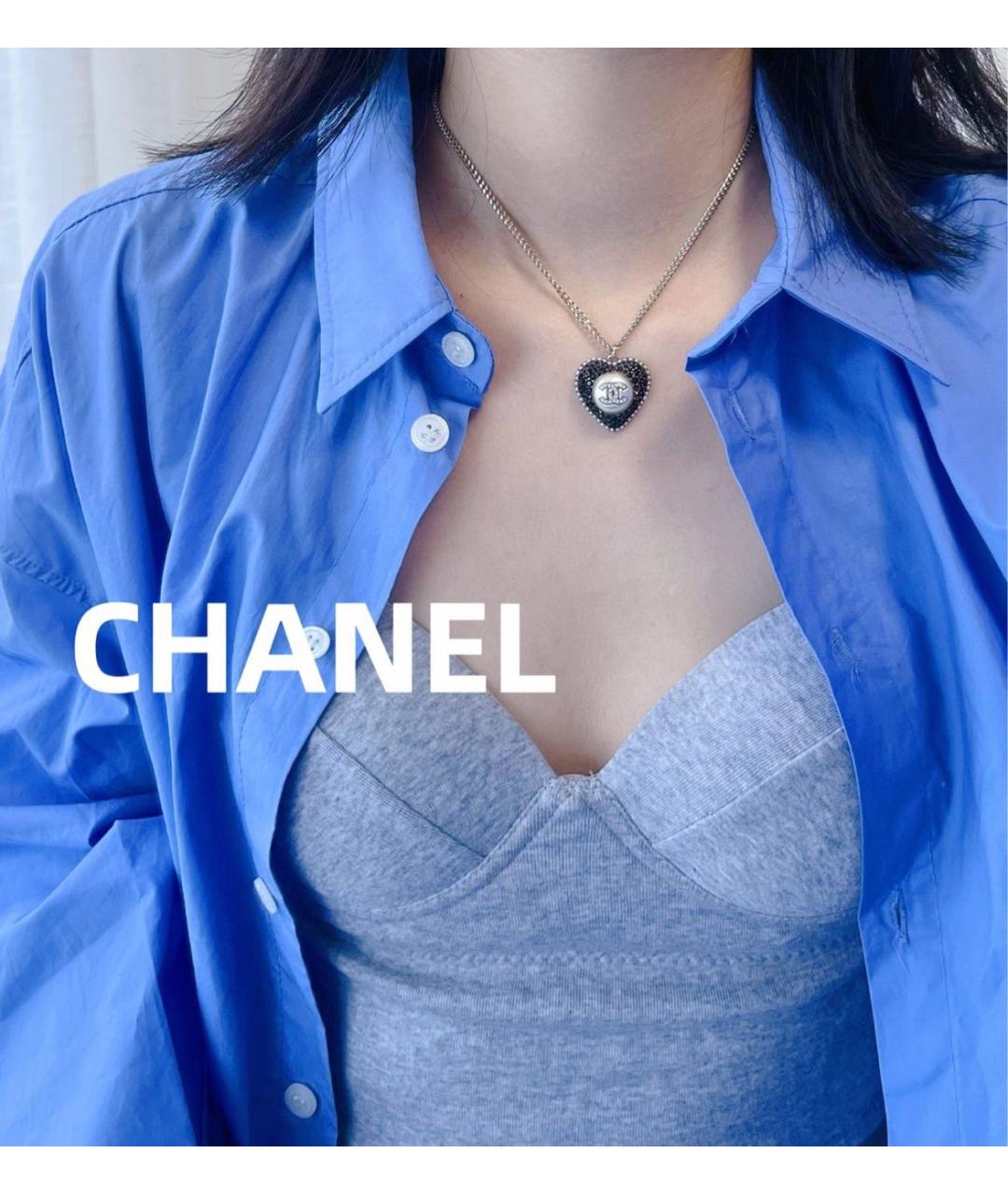 CHANEL Черная металлическая подвеска, фото 4