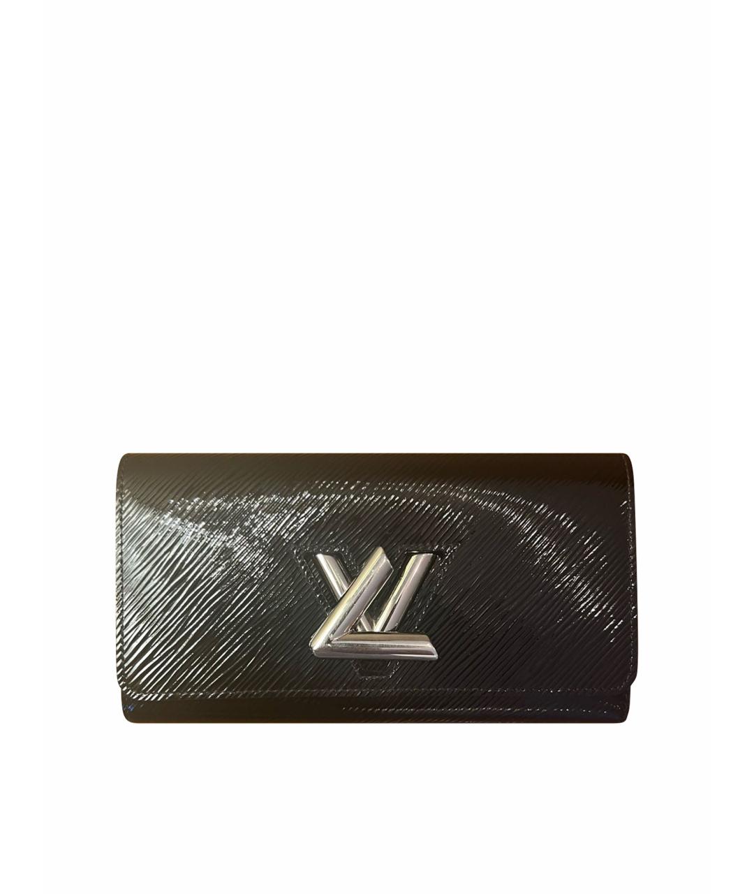 LOUIS VUITTON Черный кошелек из лакированной кожи, фото 9
