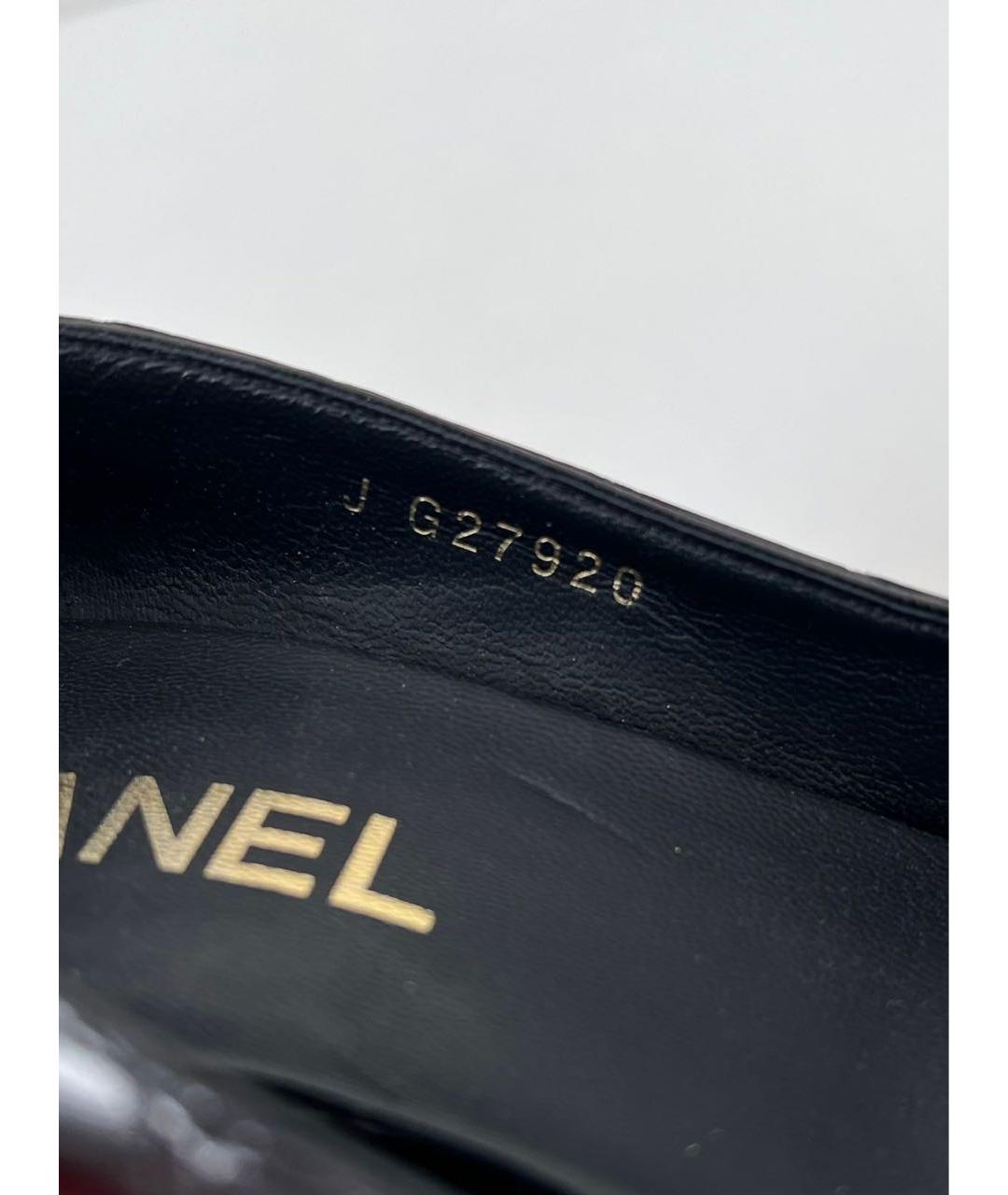 CHANEL Черные туфли из кожи крокодила, фото 7