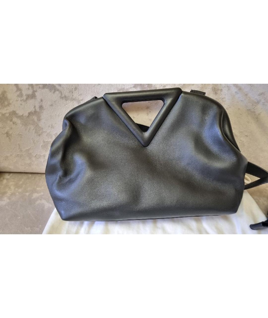 BOTTEGA VENETA Черная кожаная сумка тоут, фото 9