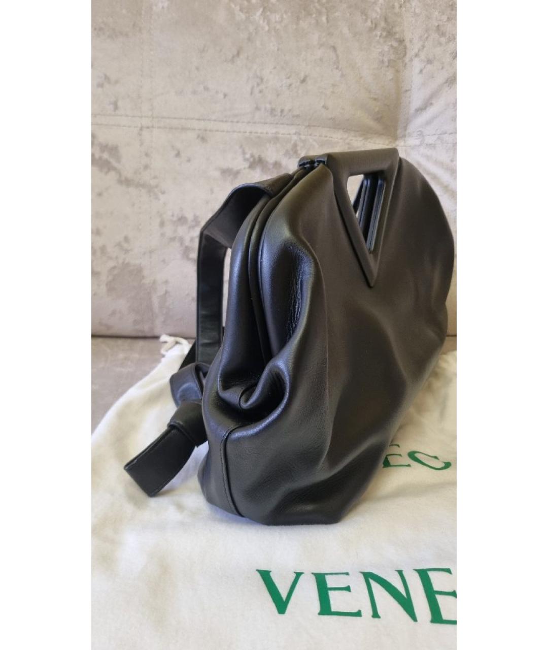 BOTTEGA VENETA Черная кожаная сумка тоут, фото 2