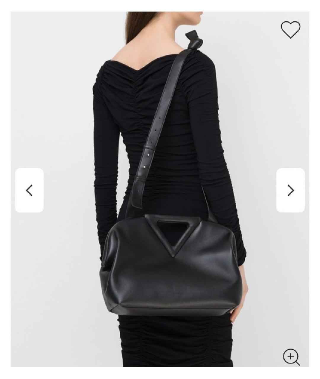 BOTTEGA VENETA Черная кожаная сумка тоут, фото 5