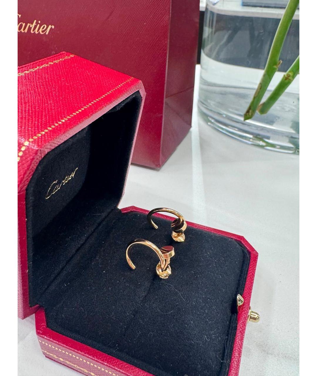 CARTIER Золотые серьги из розового золота, фото 2