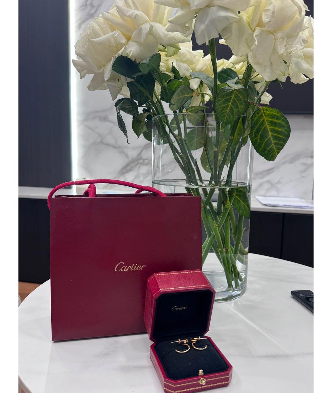 CARTIER Золотые серьги из розового золота, фото 4