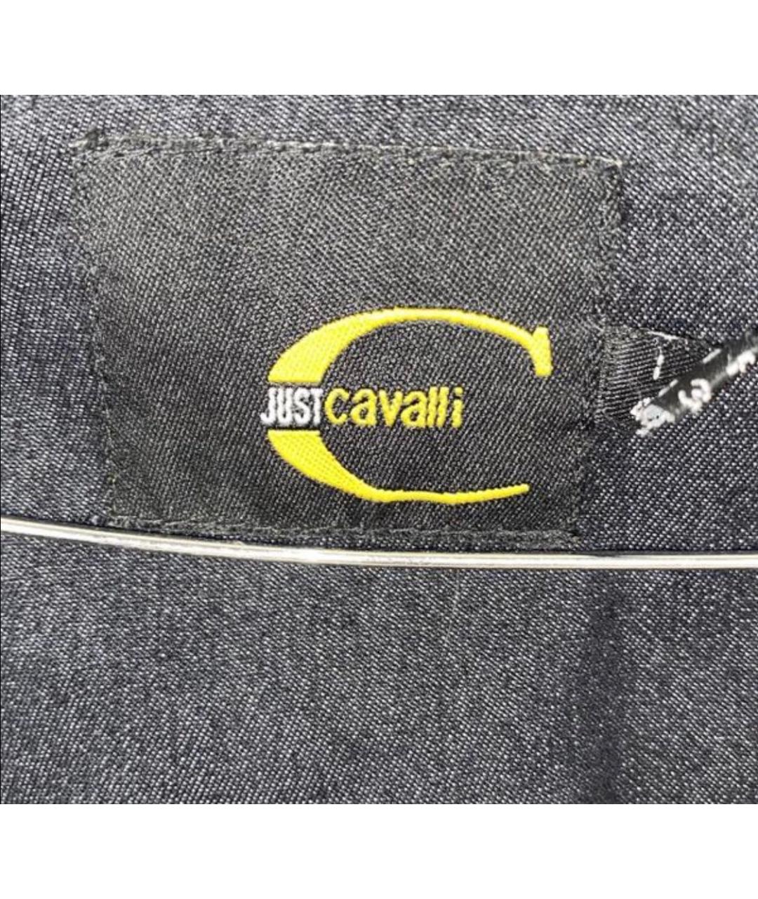 JUST CAVALLI Темно-синяя хлопковая куртка, фото 6