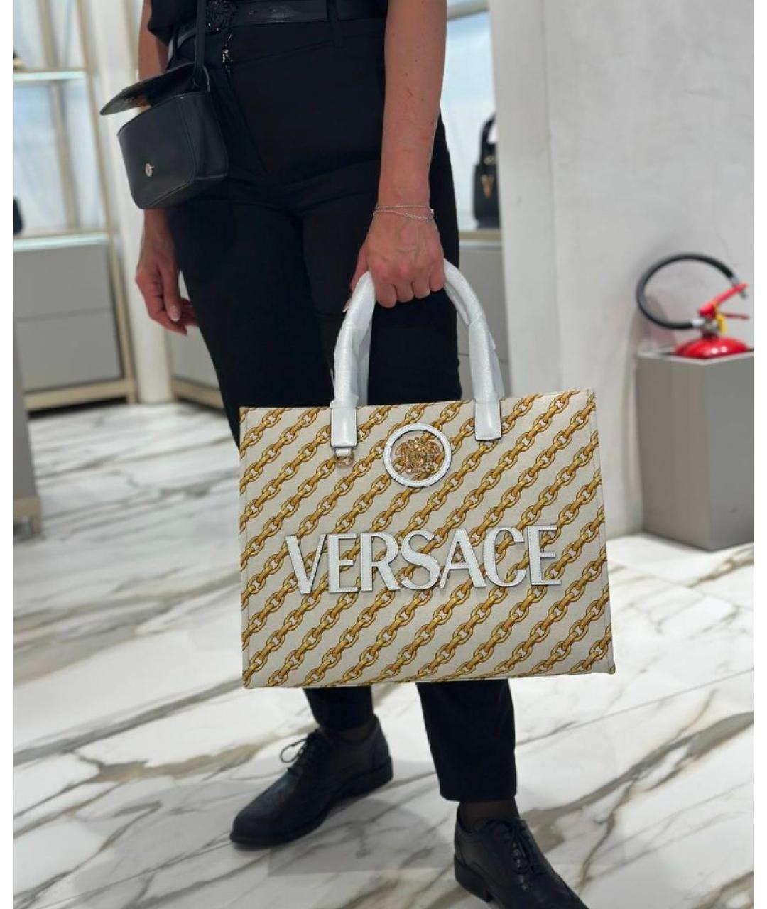 VERSACE Мульти тканевая сумка тоут, фото 5