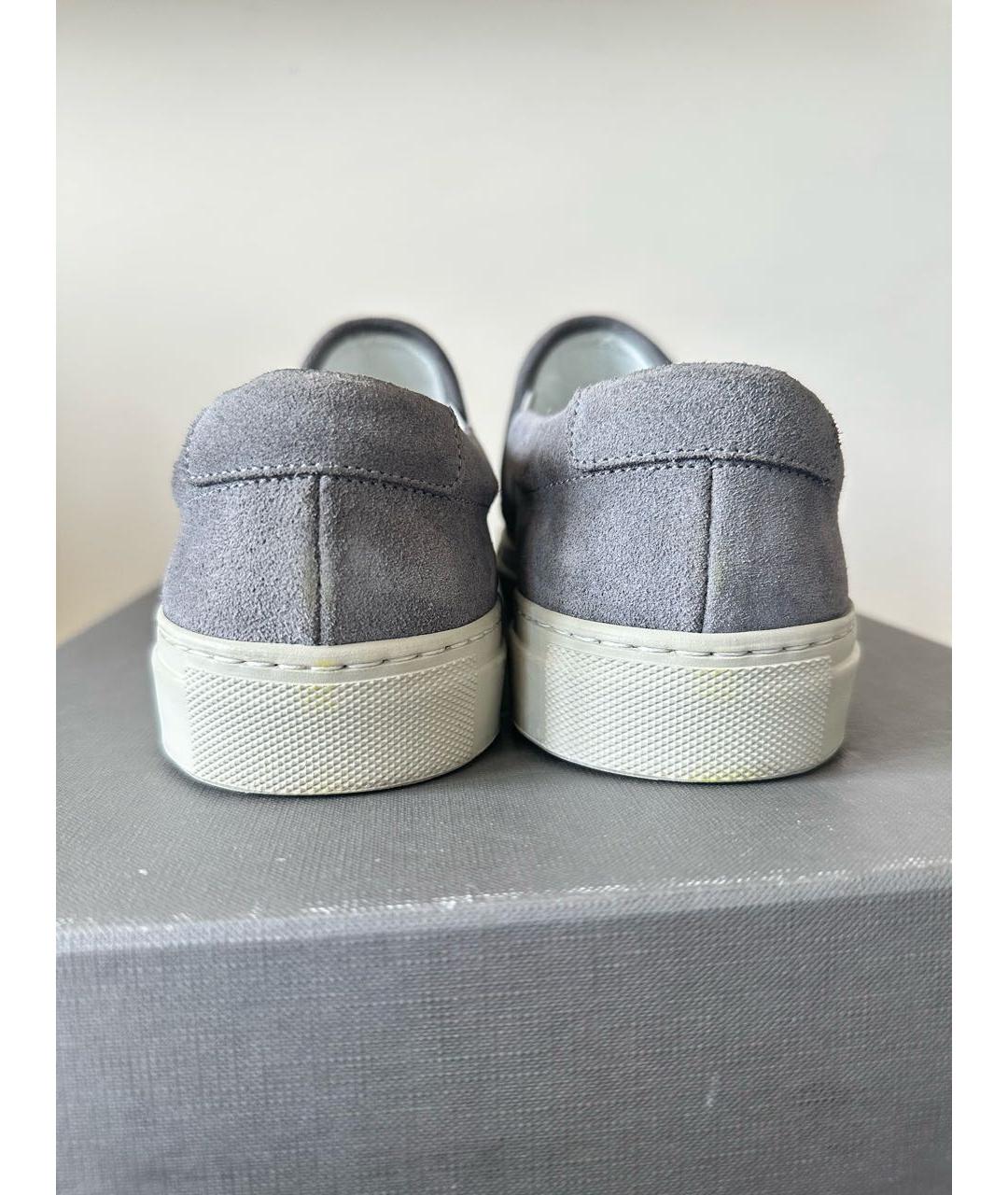 COMMON PROJECTS Серые замшевые слипоны, фото 4