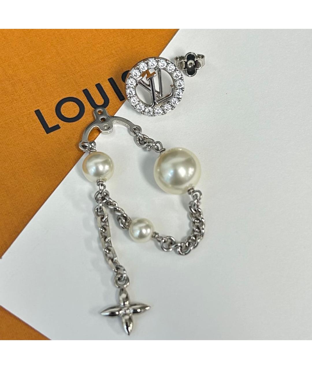 LOUIS VUITTON Серебряные металлические серьги, фото 3