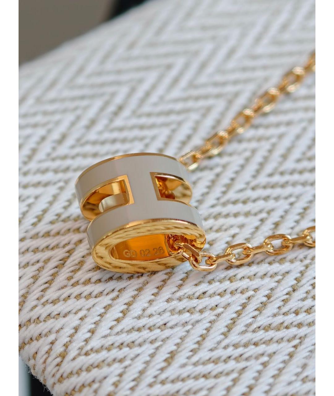 HERMES Золотая подвеска, фото 2