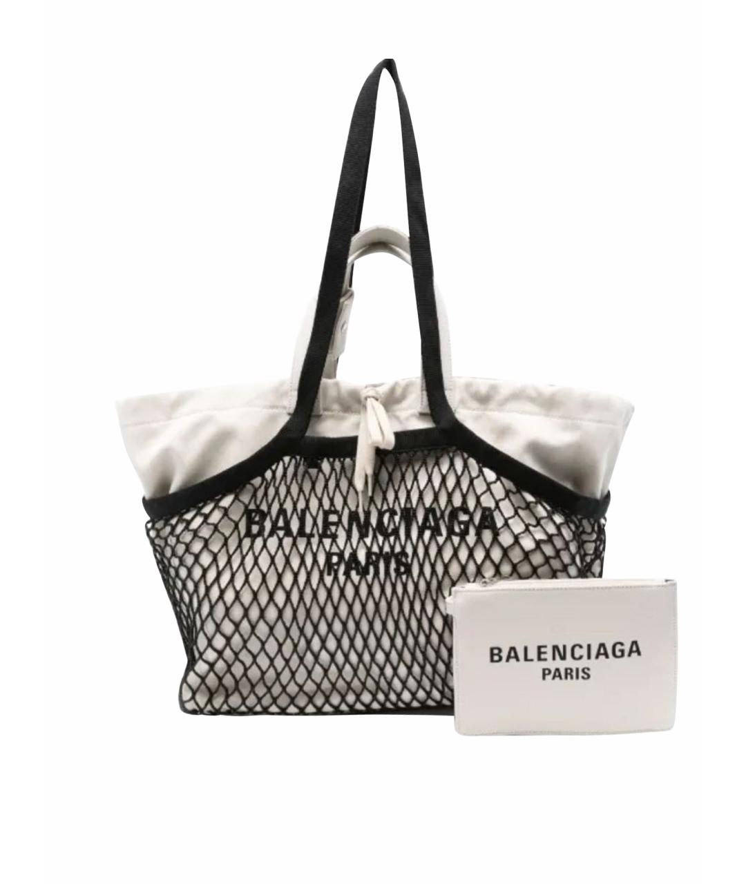 BALENCIAGA Бежевая сумка тоут из канвы, фото 1
