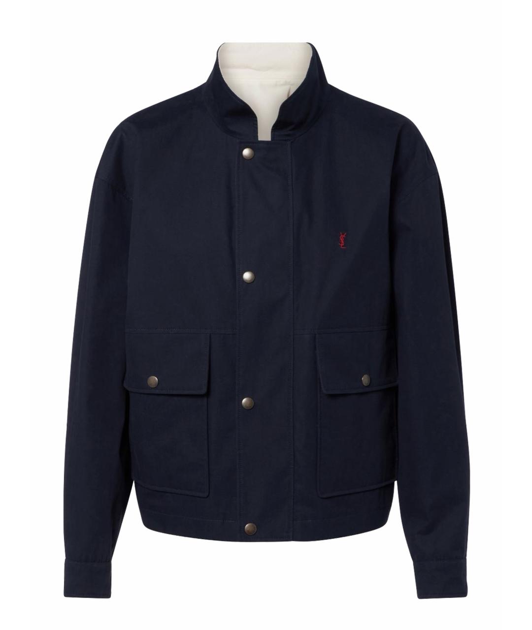 SAINT LAURENT Темно-синяя куртка, фото 1