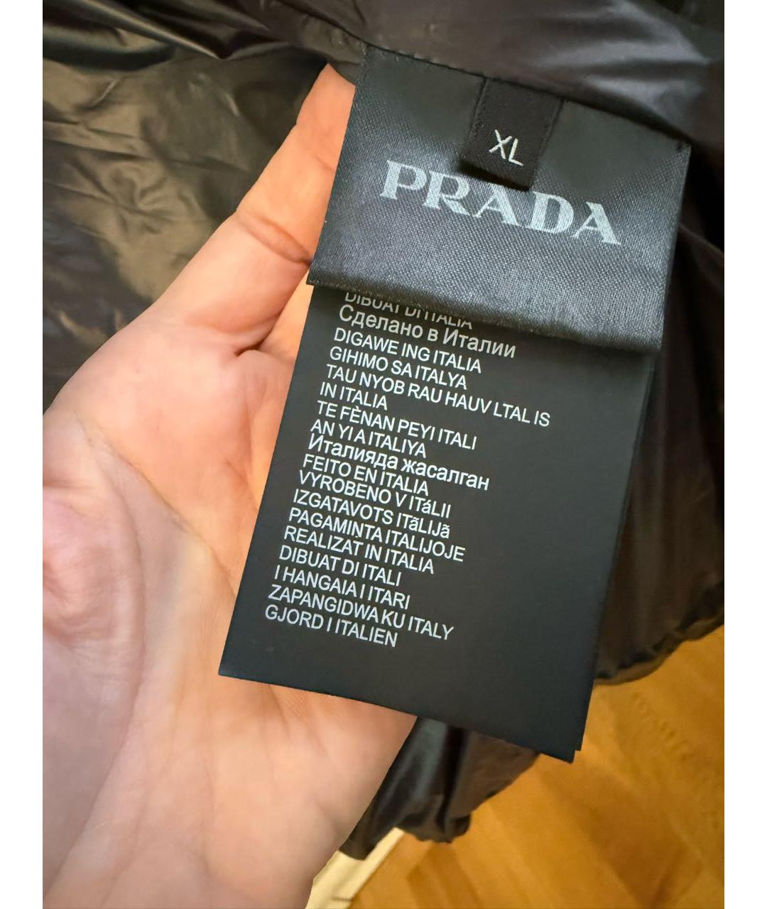 PRADA Черная полиэстеровая куртка, фото 7