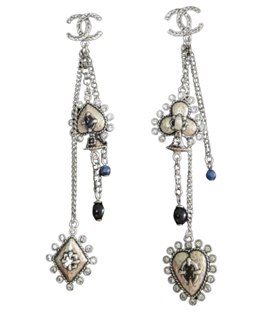 CHANEL Серебряные металлические серьги, фото 1