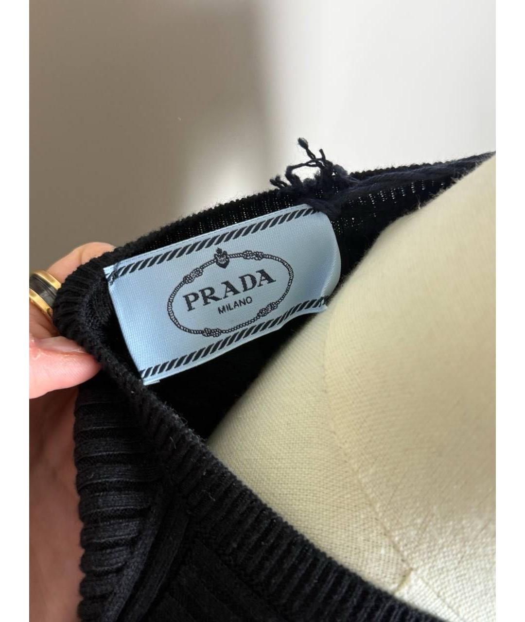 PRADA Черная хлопковая водолазка, фото 3