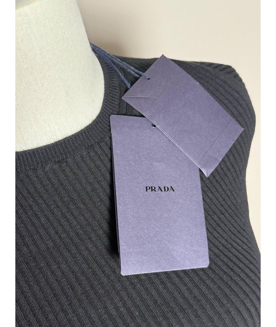 PRADA Черная хлопковая водолазка, фото 2