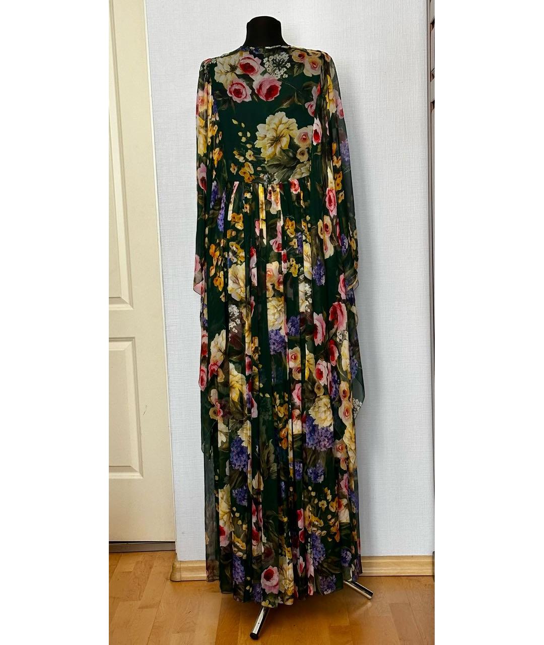 DOLCE&GABBANA Мульти шелковое вечернее платье, фото 2