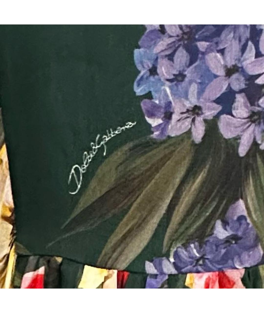 DOLCE&GABBANA Мульти шелковое вечернее платье, фото 3