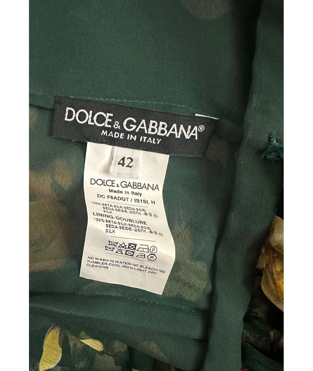 DOLCE&GABBANA Мульти шелковое вечернее платье, фото 5