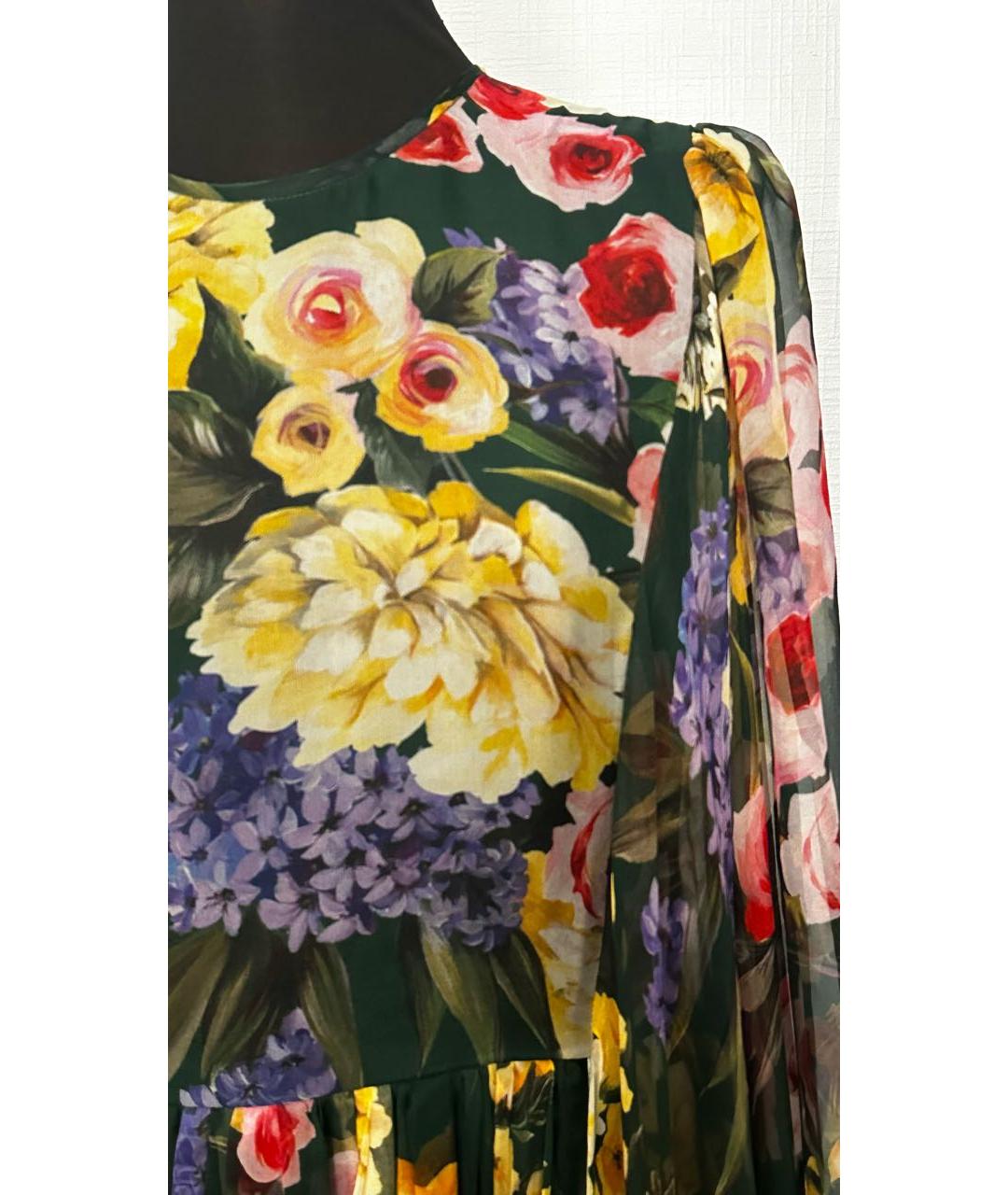 DOLCE&GABBANA Мульти шелковое вечернее платье, фото 6