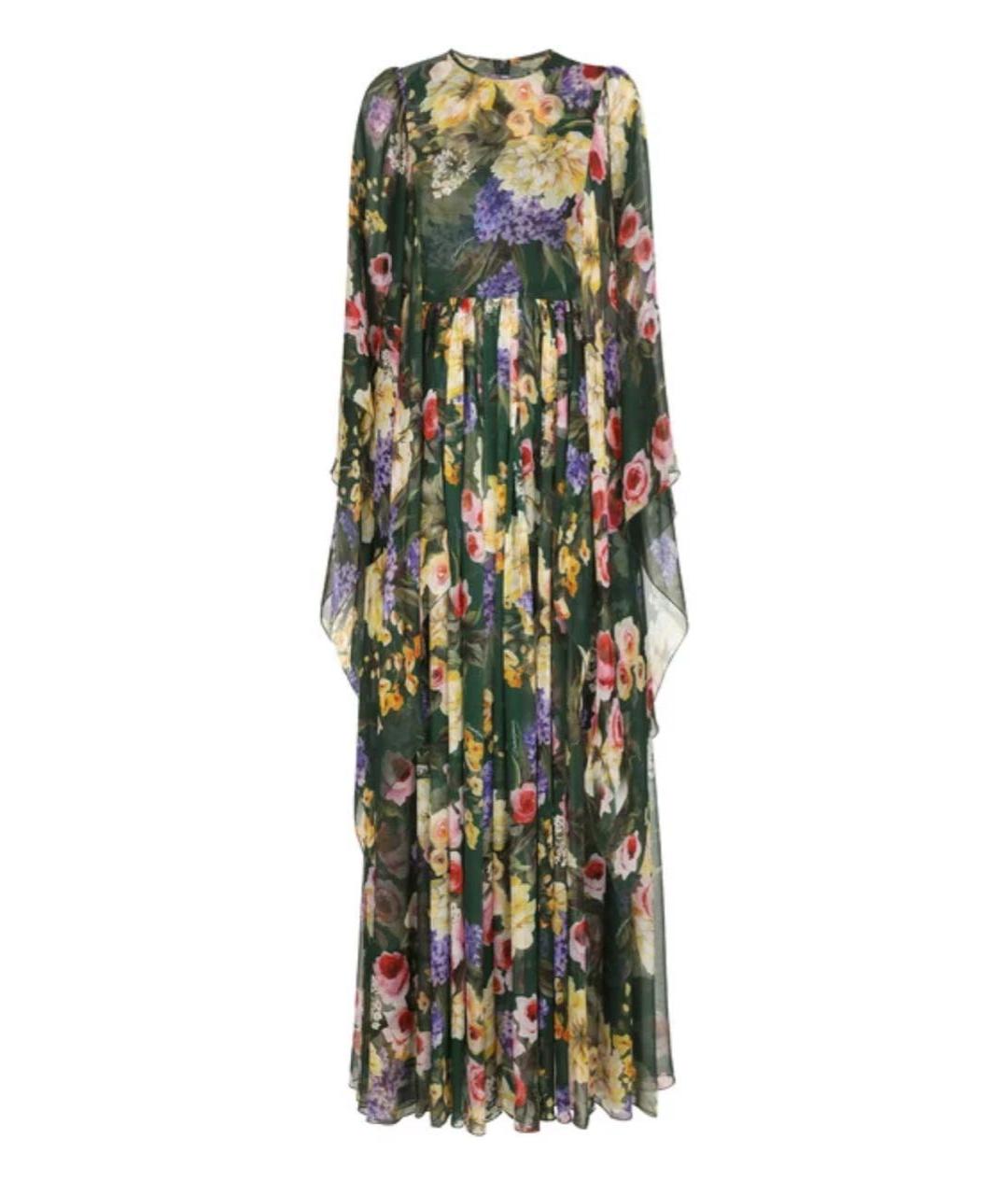 DOLCE&GABBANA Мульти шелковое вечернее платье, фото 1