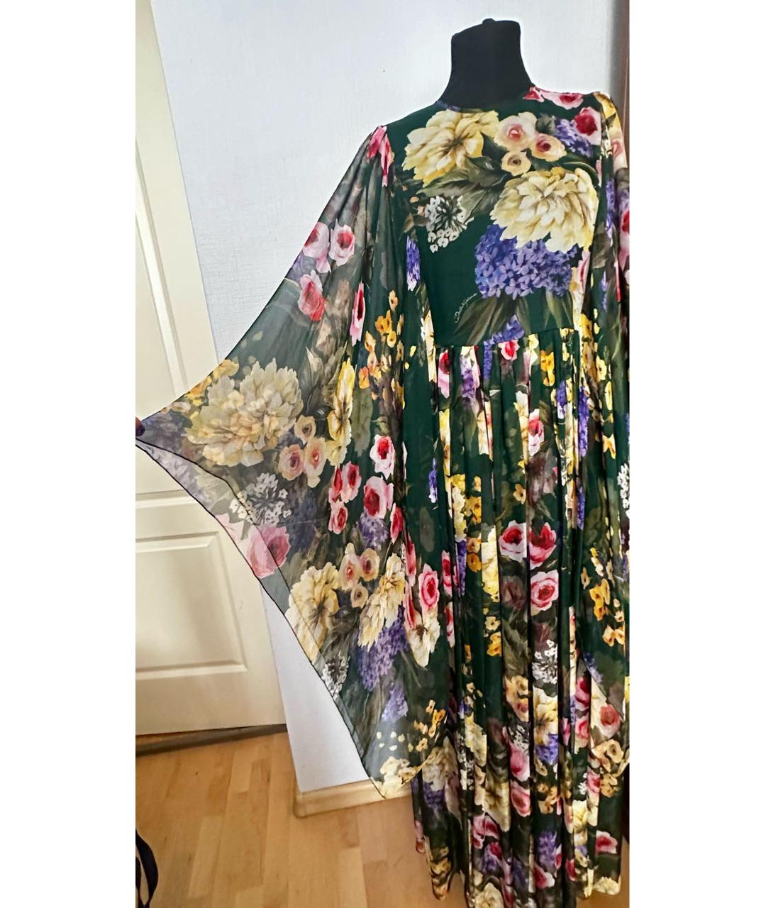 DOLCE&GABBANA Мульти шелковое вечернее платье, фото 4