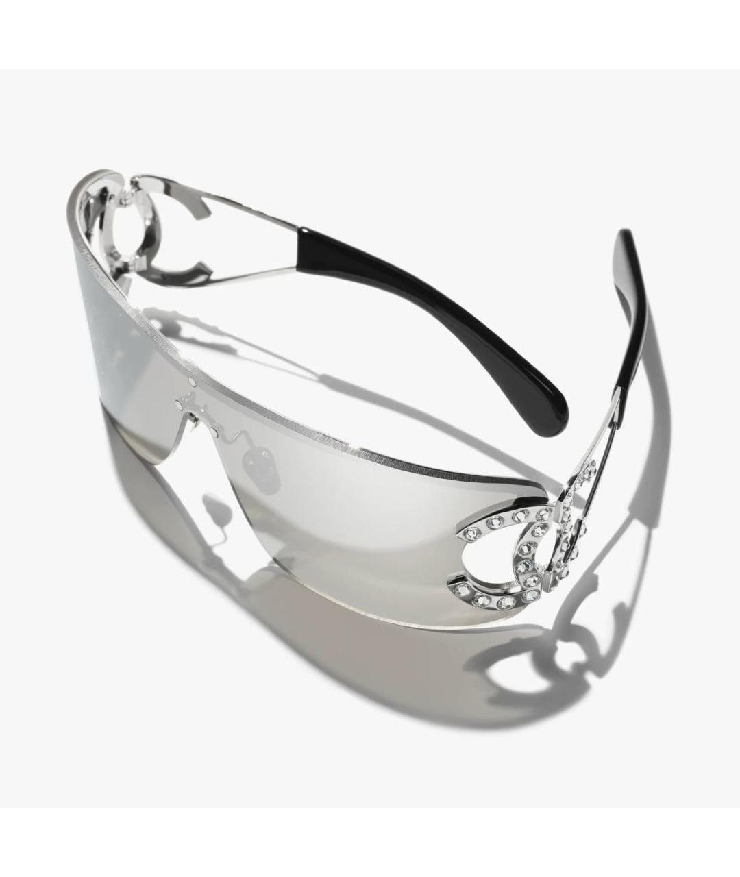 CHANEL Серые металлические солнцезащитные очки, фото 2