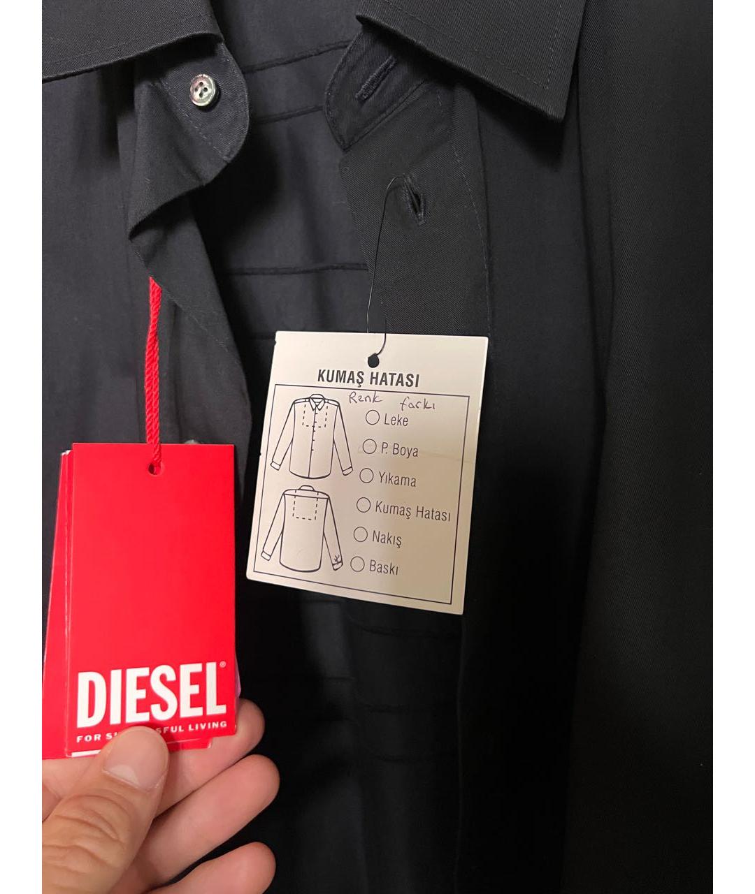 DIESEL Черная хлопковая кэжуал рубашка, фото 6