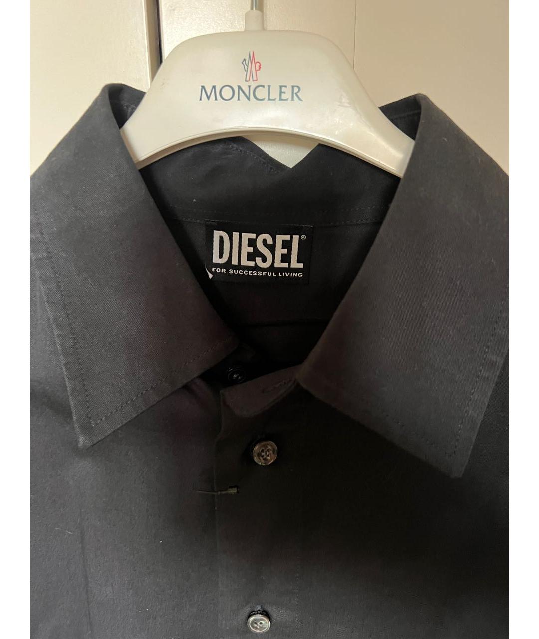 DIESEL Черная хлопковая кэжуал рубашка, фото 8