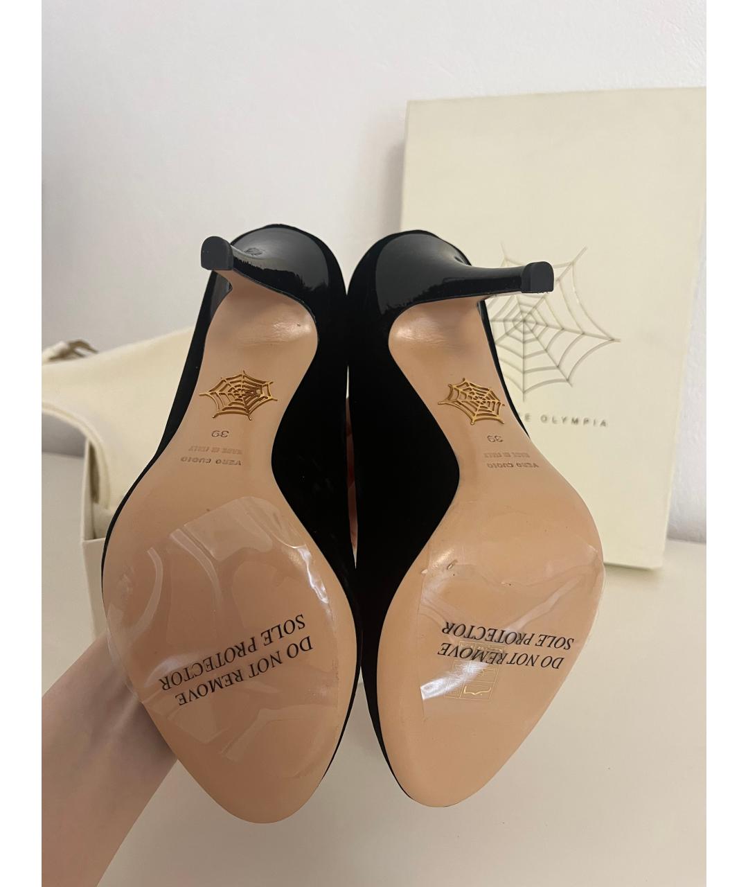 CHARLOTTE OLYMPIA Черные замшевые туфли, фото 3