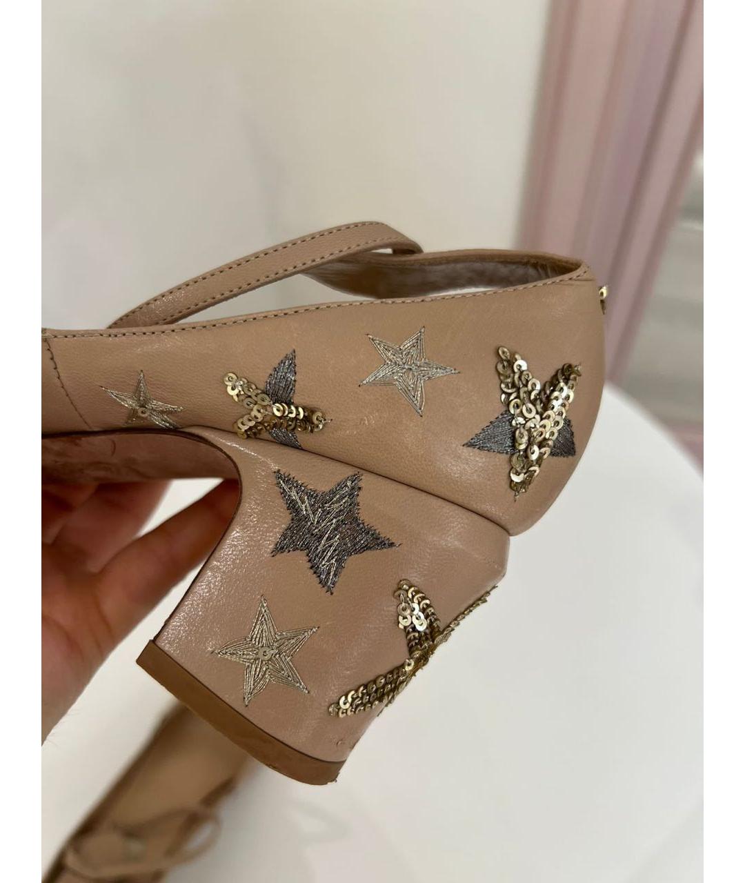 VALENTINO Бежевые кожаные туфли, фото 7