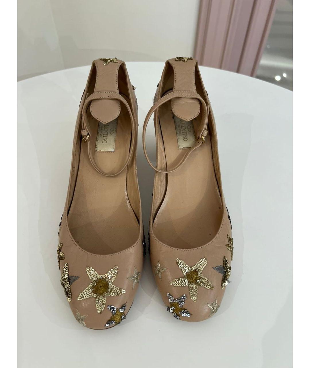 VALENTINO Бежевые кожаные туфли, фото 3