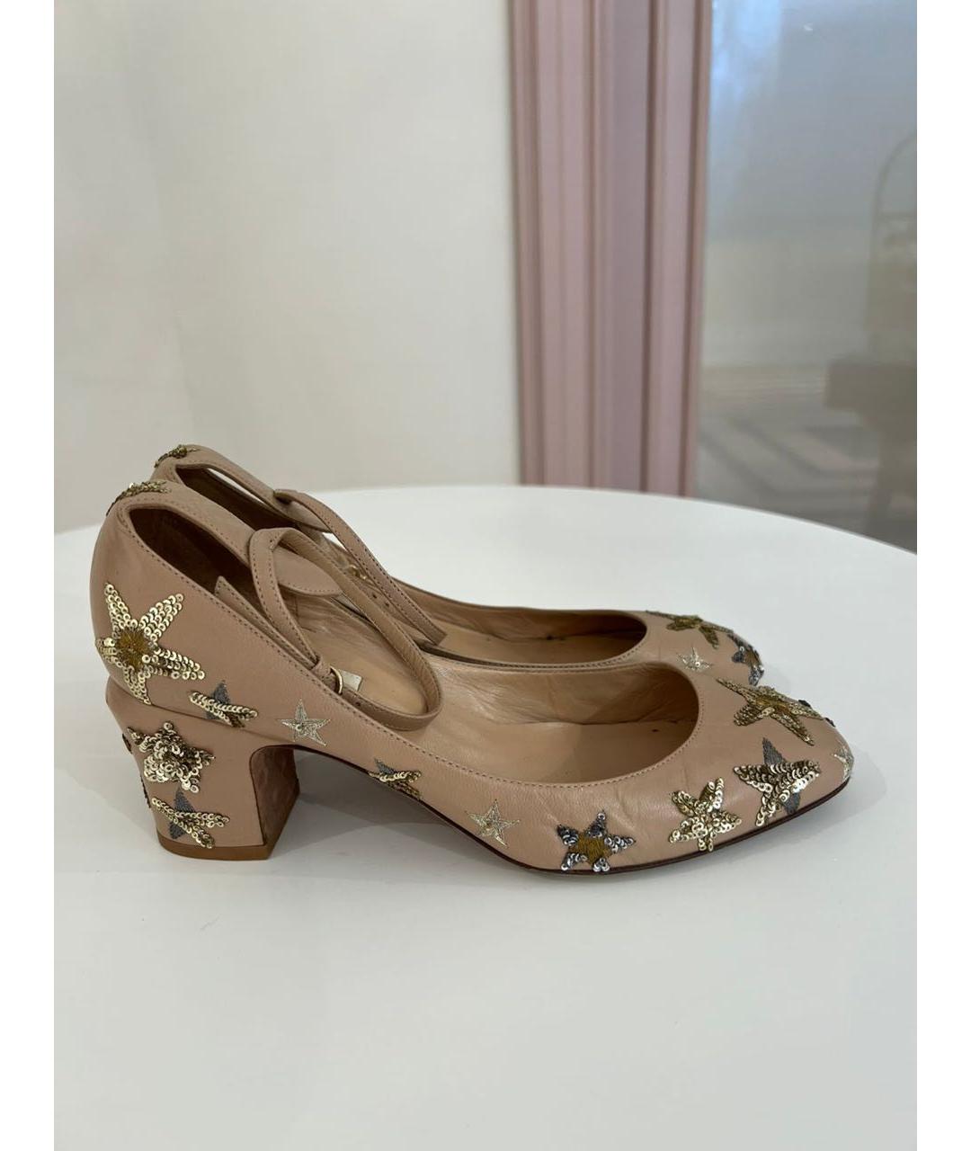VALENTINO Бежевые кожаные туфли, фото 9