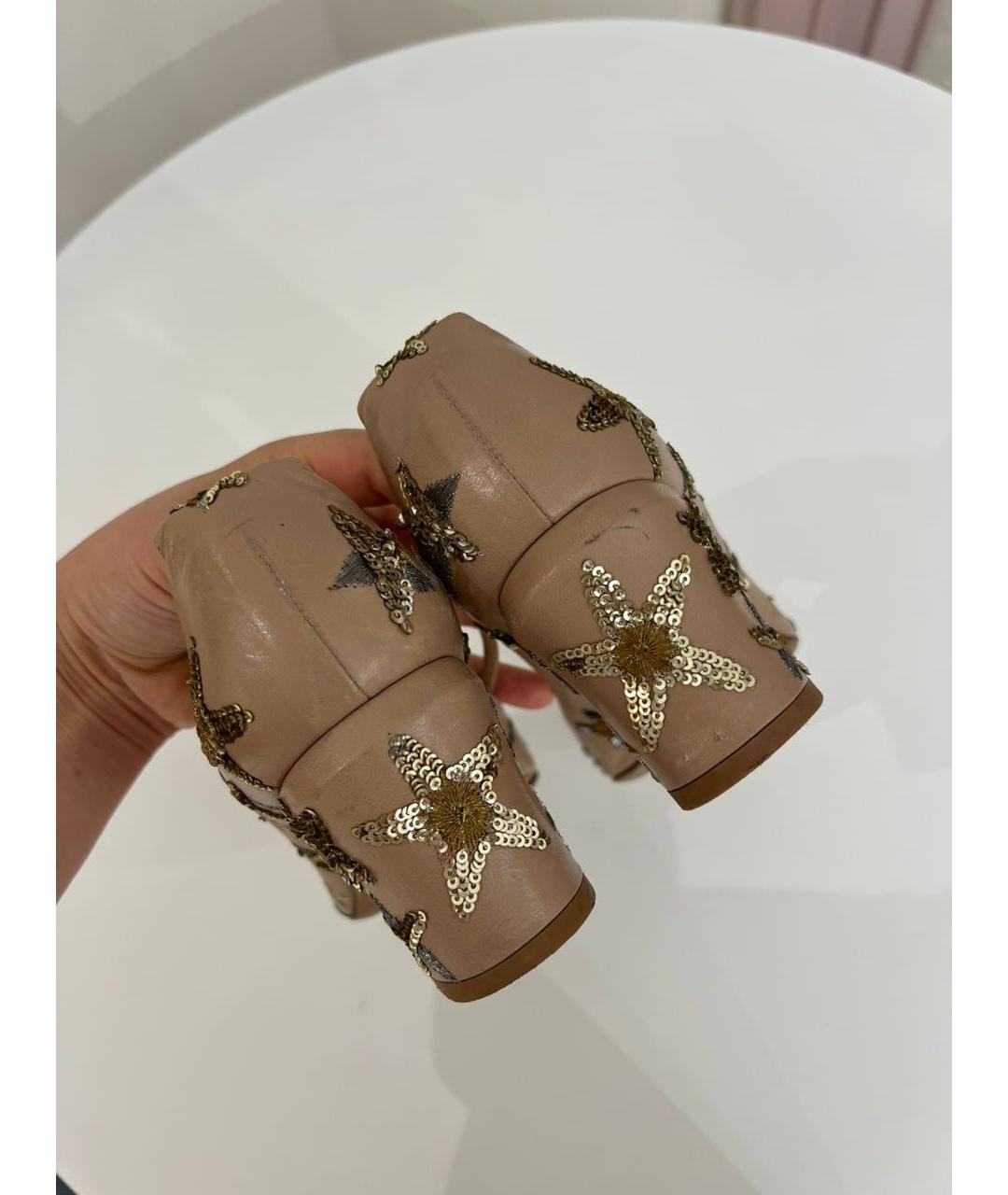 VALENTINO Бежевые кожаные туфли, фото 5