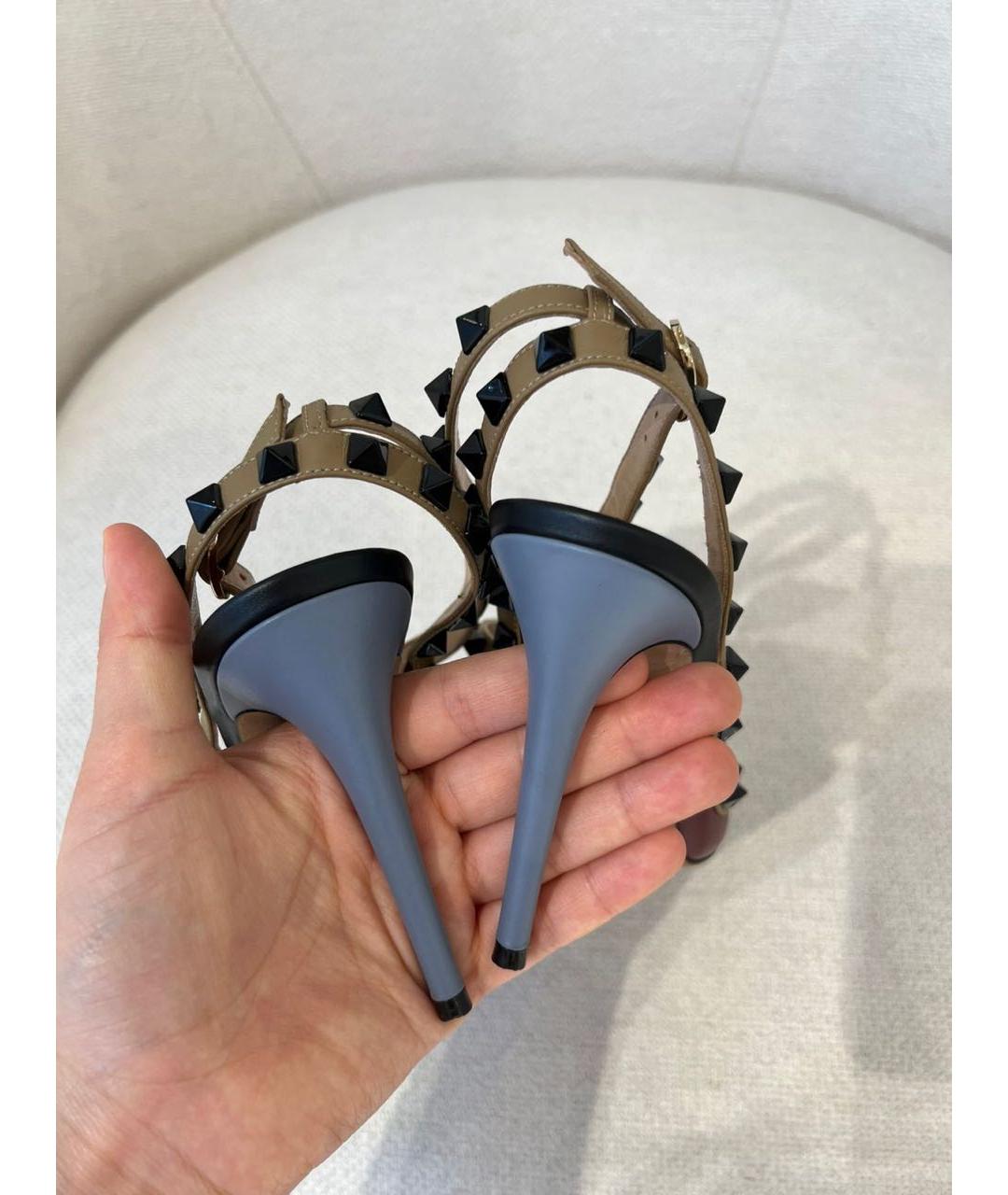 VALENTINO Бордовые кожаные туфли, фото 6