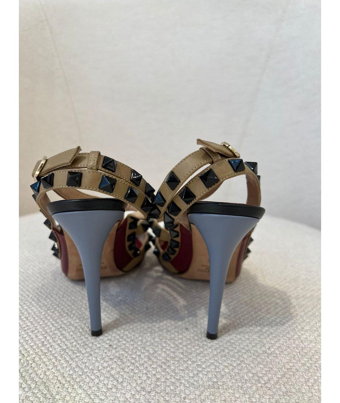 VALENTINO Бордовые кожаные туфли, фото 3